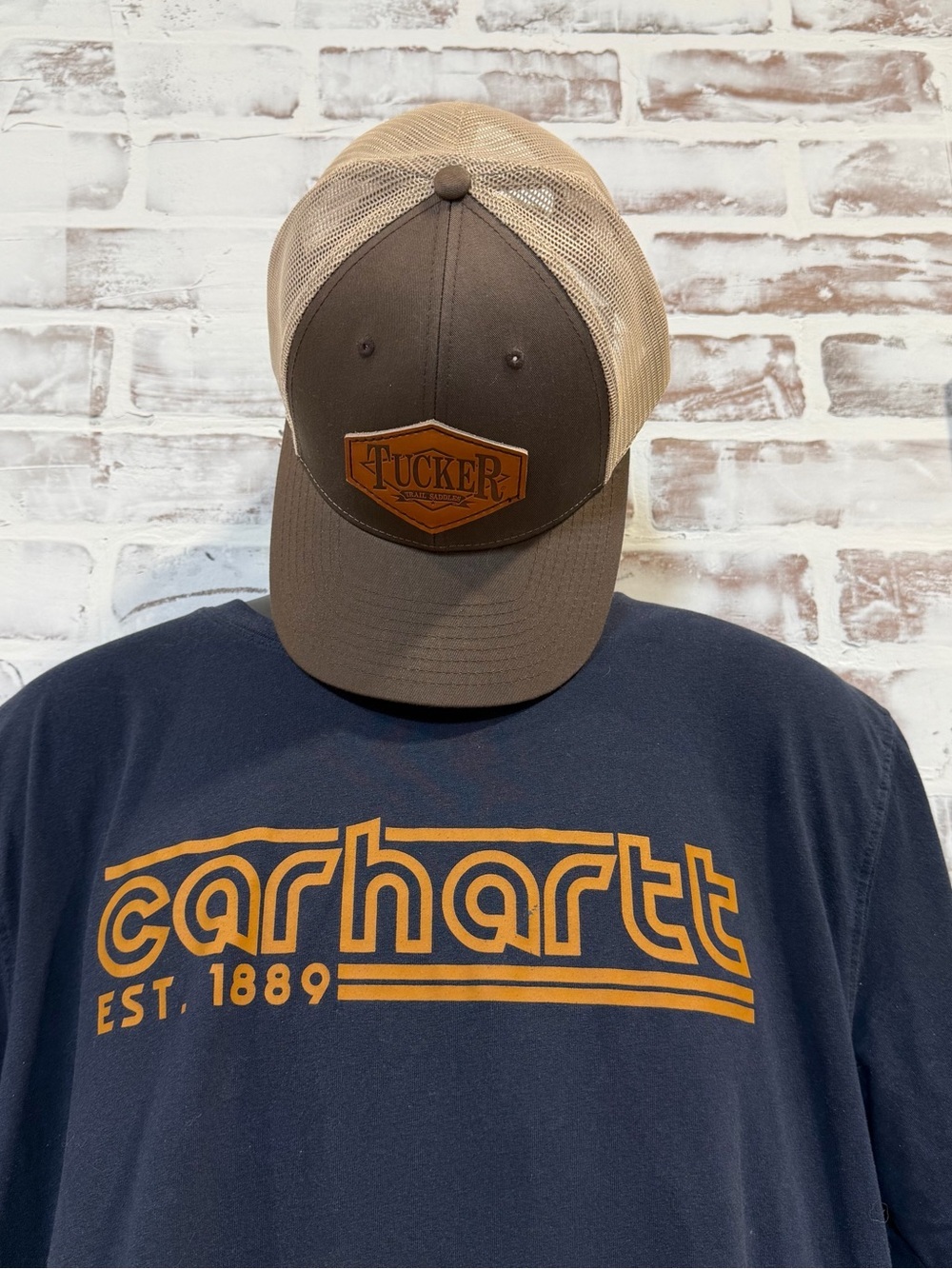 Tucker trail saddles Brown and Tan Mesh Trucker Hat